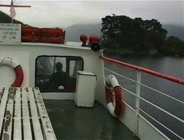Passing Tarbet Isle in Loch Lomond on the Lomond Princess